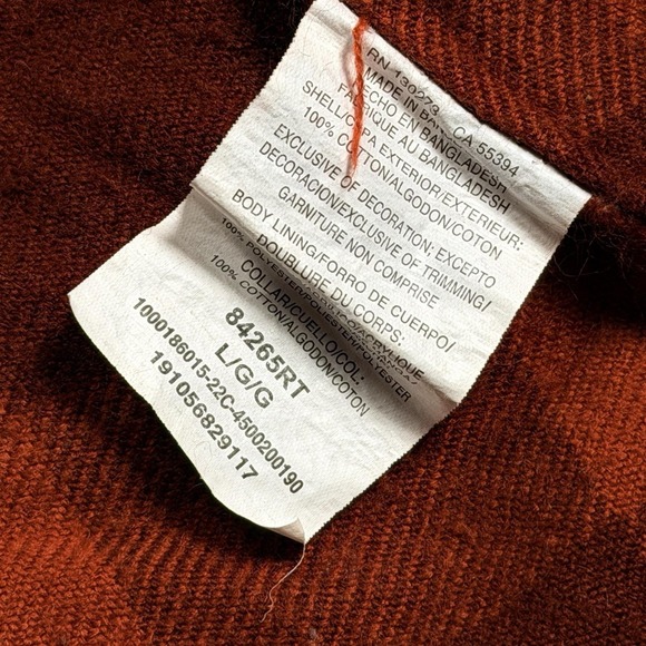 Vintage 90s Wrangler Denim Jam Jacket Size L Corduroy Collar‎ Western Jean Coat - Picture 8 of 8